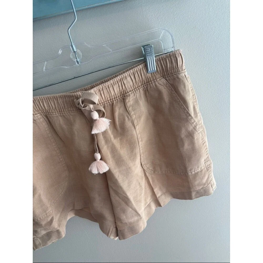 Spartina 449 khaki Linen Drawstring Shorts size large